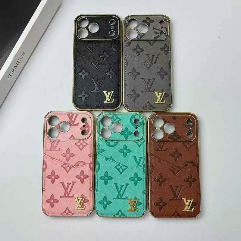 Luxury Leather iPhone Case Alphabet iPhone 17 Series Case -