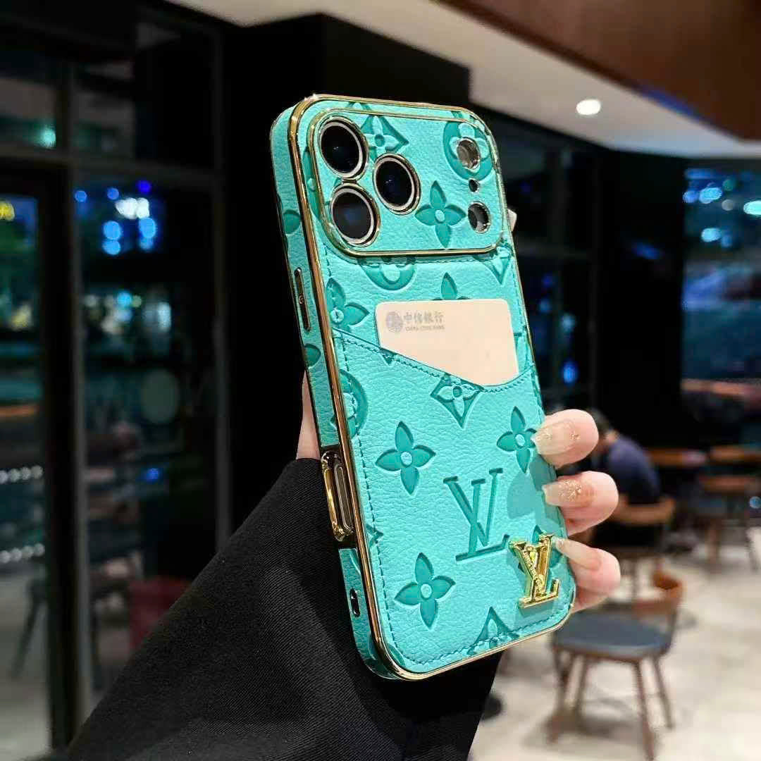 Luxury Leather iPhone Case Alphabet iPhone 17 Series Case -