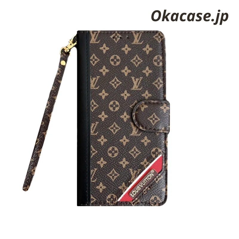 Leather Folio-Style Monogram iPhone Case with Card Holder and Bill Pocket - OKHYL002