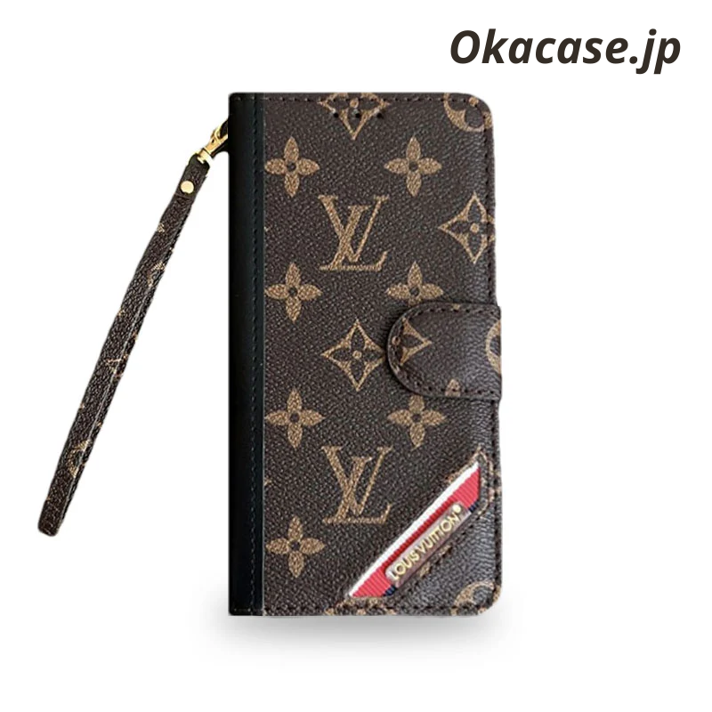 Leather Folio-Style Monogram iPhone Case with Card Holder and Bill Pocket - OKHYL002