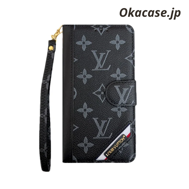 Leather Folio-Style Monogram iPhone Case with Card Holder and Bill Pocket - OKHYL002