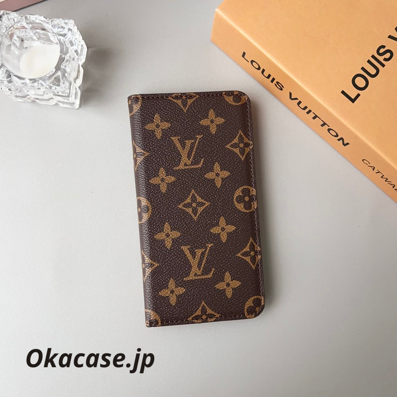 Luxury Monogram iPhone Case with Card Holder - OKHYL0022