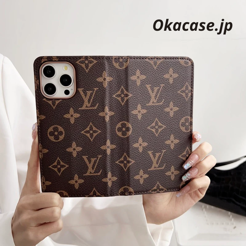 Luxury Monogram iPhone Case with Card Holder - OKHYL0022
