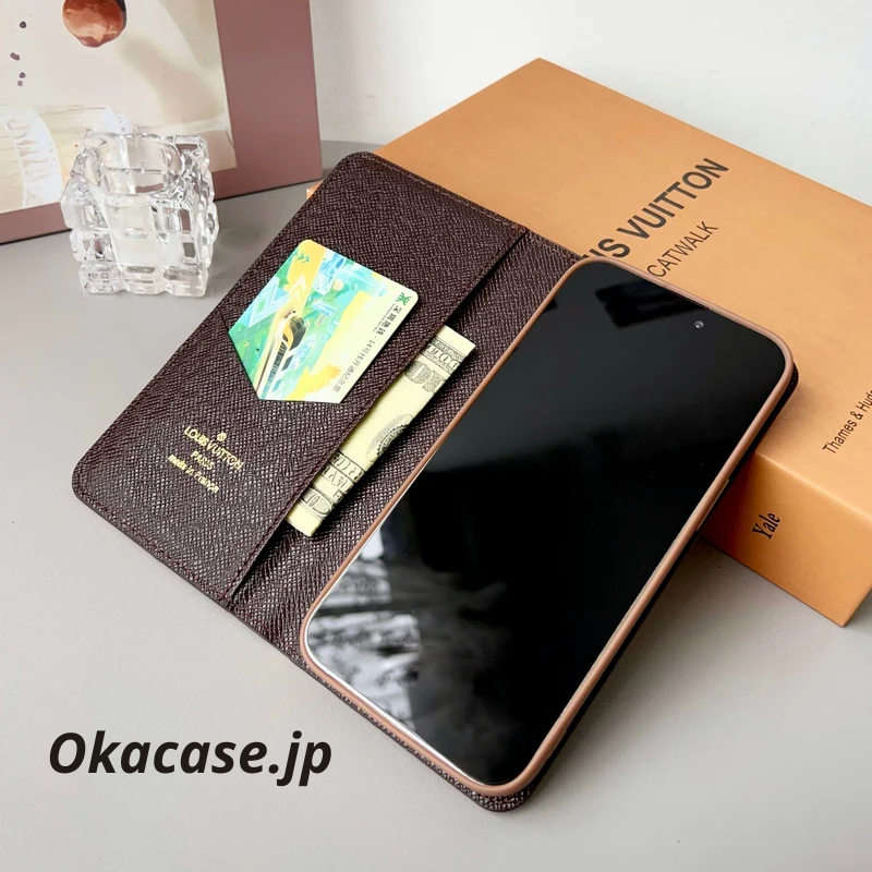 Luxury Monogram iPhone Case with Card Holder - OKHYL0022