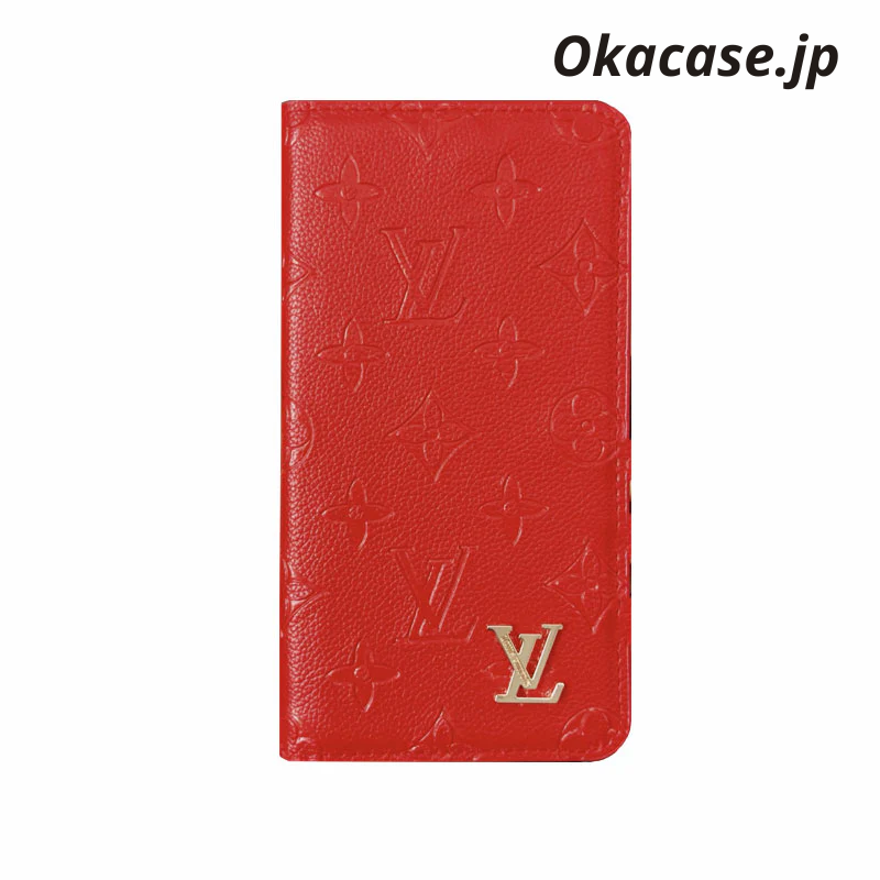 Luxury Monogram Leather Wallet-Style iPhone Case with Card Slots - OKHYL003