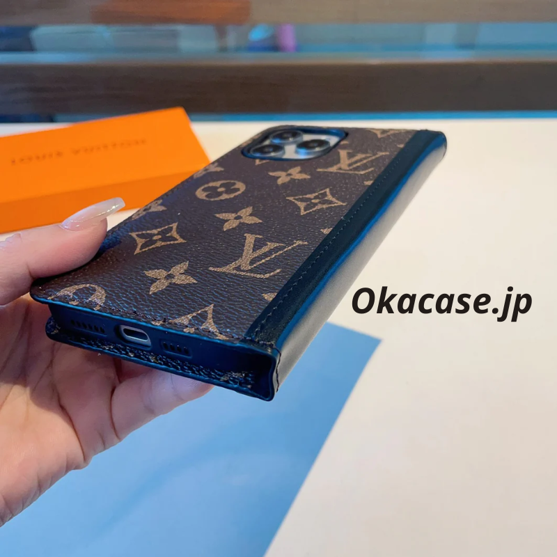 Premium Leather Monogram iPhone Case with Large Print (Card Slots & Coin Pocket) - OKHYL004