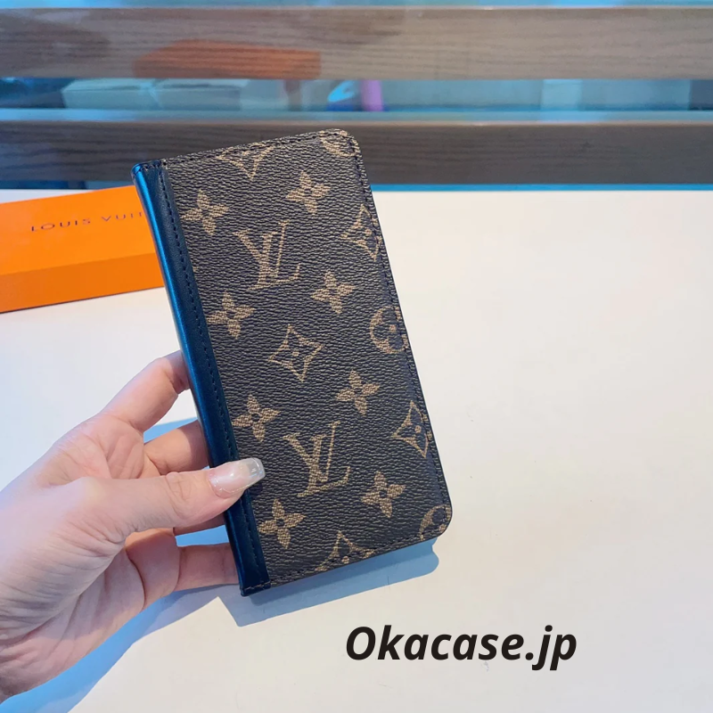 Premium Leather Monogram iPhone Case with Large Print (Card Slots & Coin Pocket) - OKHYL004