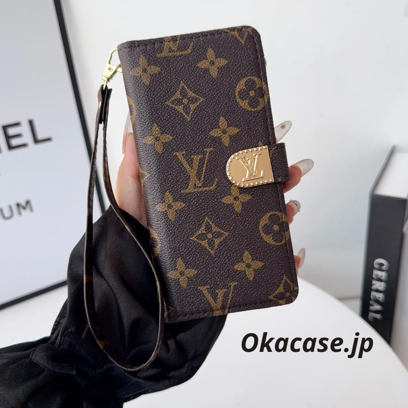 Luxury Design Monogram Wallet-Style iPhone Case (with Zipper Wallet & Strap) - OKLB003