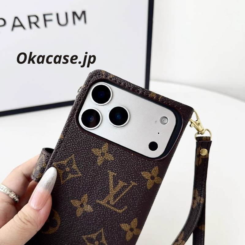 Luxury Design Monogram Wallet-Style iPhone Case (with Zipper Wallet & Strap) - OKLB003