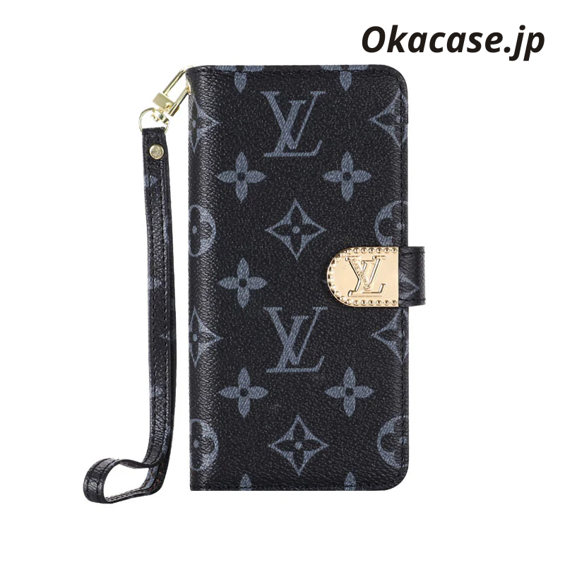 Luxury Design Monogram Wallet-Style iPhone Case (with Zipper Wallet & Strap) - OKLB003