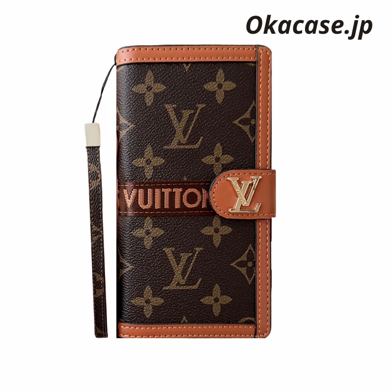 Classic Leather Fold Monogram iPhone Case with Card and Bill Holder - OKMTY001