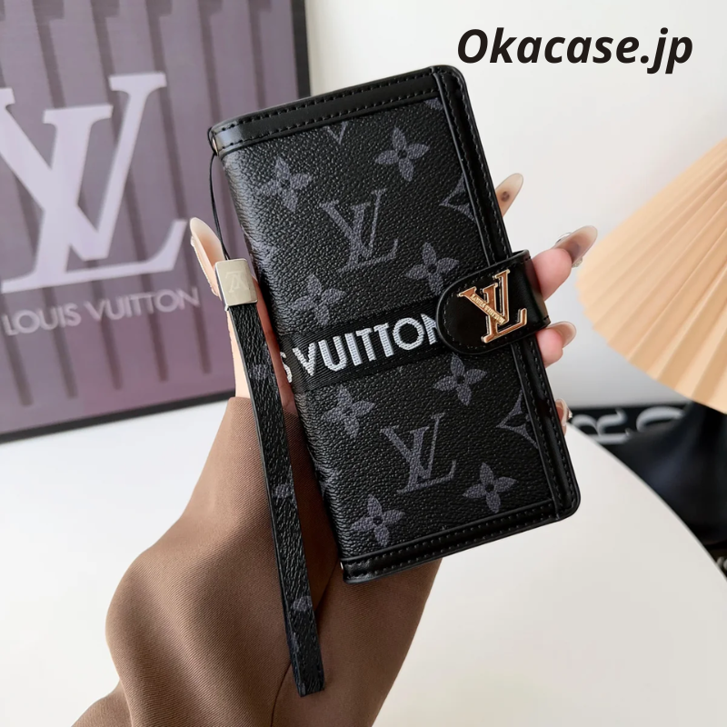 Classic Leather Fold Monogram iPhone Case with Card and Bill Holder - OKMTY001