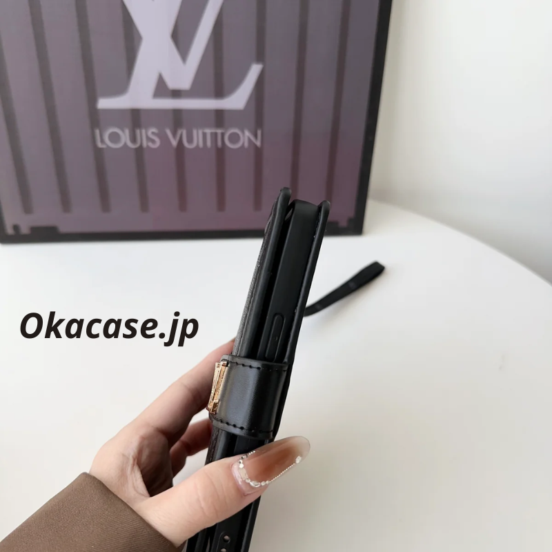 Classic Leather Fold Monogram iPhone Case with Card and Bill Holder - OKMTY001