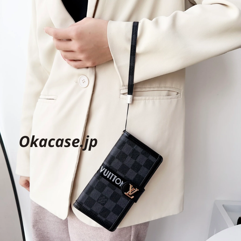 Classic Leather Fold Monogram iPhone Case with Card and Bill Holder - OKMTY001