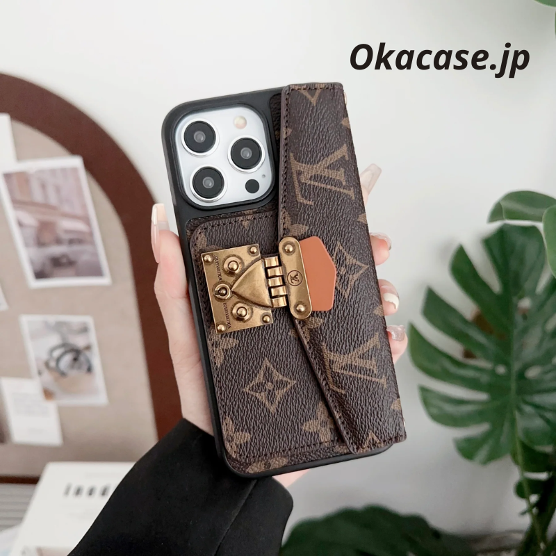 Monogram iPhone Case with Purse and Card Holder, Brown - STK240617