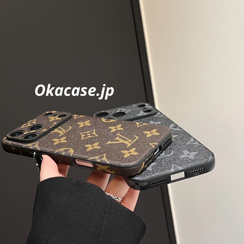 Luxury Leather iPhone Case with Alphabet Print, Black, for iPhone 17 Series - CRK251154