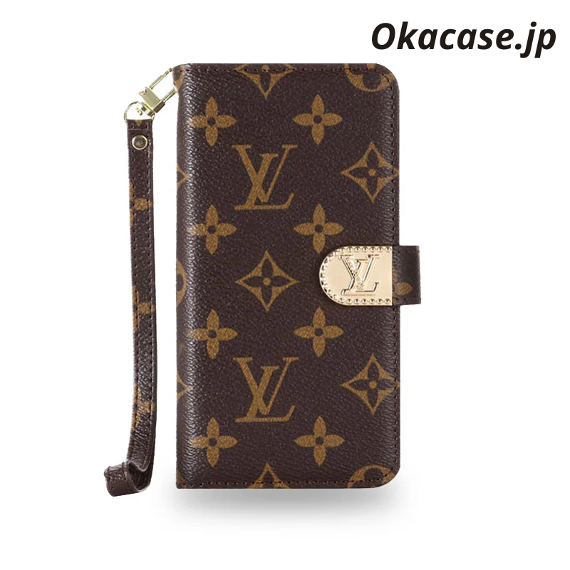 Luxury Design Monogram Wallet-Style iPhone Case (with Zipper Wallet & Strap) - OKLB003